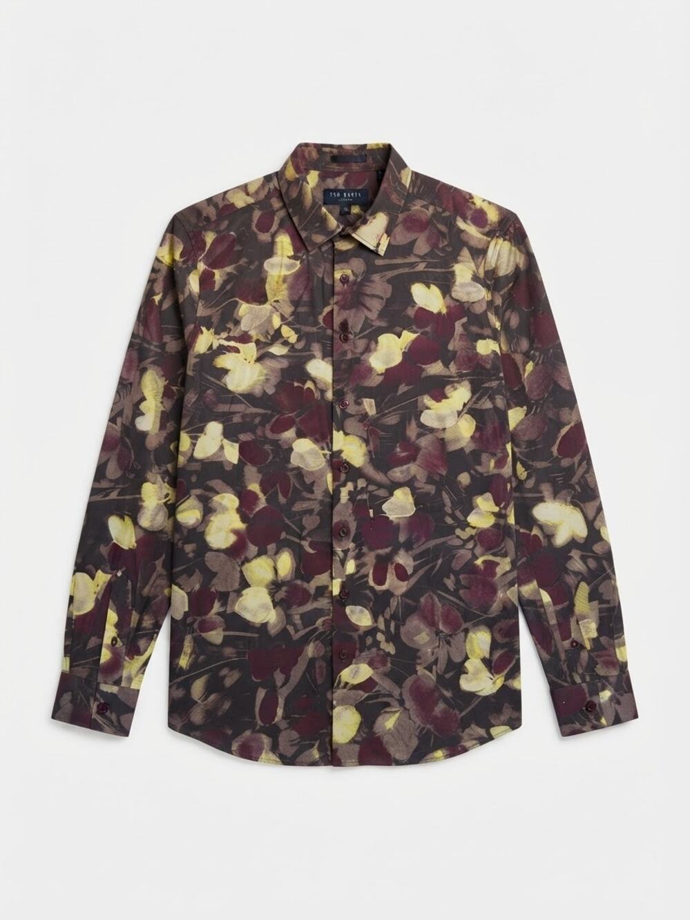 Ted Baker London Floral Long Sleeve Button Down Shirt Men Size 4 US XL Designer